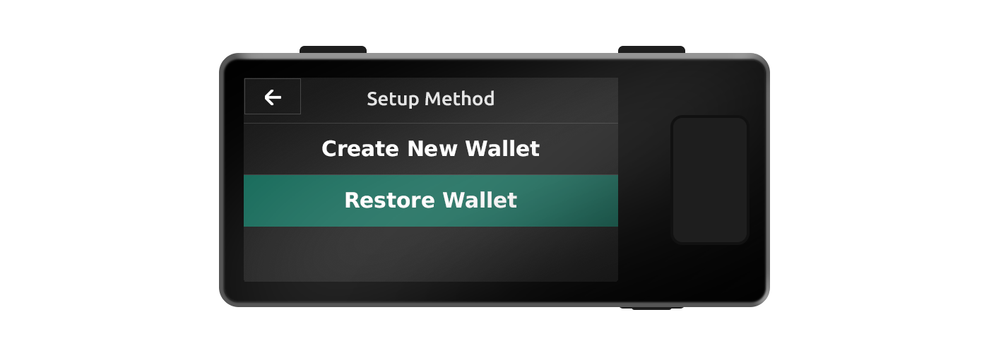 Setup Method - Restore Wallet